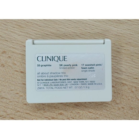Limited Edition Clinique 33 graphite 5k pearly pink 17 seashell pink/fawn satin - Picture 3 of 5
